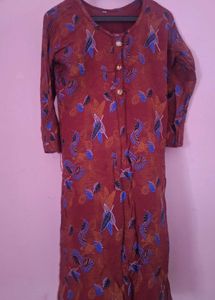 Vintage Batik Print Dress