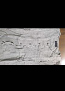 M&amp;S Collection Gray Button Down Top
