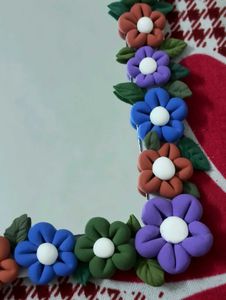 Floral Clay Mirror