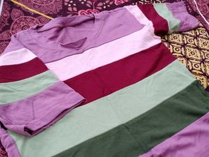 Striped short-sleeved T-shirt