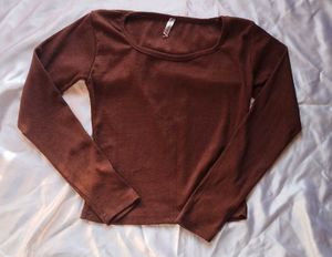 Brown Long Sleeve Top