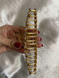 Golden Diamond Metal Hair Clip