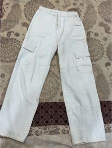 Straight White Trousers