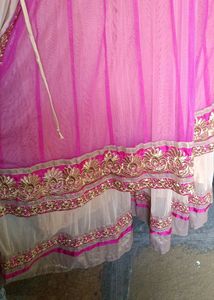 Pink &amp; Gold Embellished Fabric