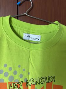 Oversized Green Printed Tshirt