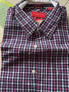 Checked Button Down Shirt- Van  Heusen