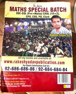 Advance Math Book  By Rakesh Yadav Sir📕 In Hindi