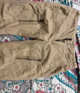 Khaki Zippered Pants