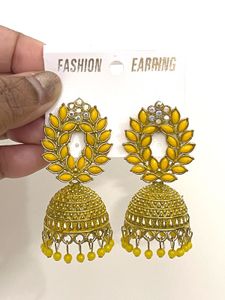 Fancy Yellow Jhumka