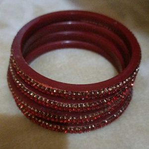 Maroon Bangles Size 2.8