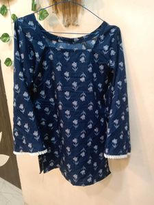 🆕 Pinteresty Blue Short Kurti 🎀✨