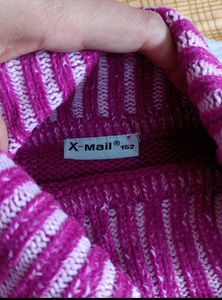 Turtle Neck Purple Sweater