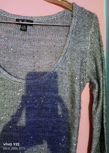 bodycon mini semi woolen type shining dress