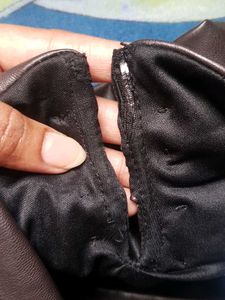 Zara Chocolate Brown Leather Corset Like Top