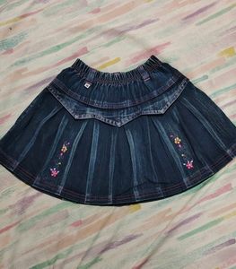Girls Jeans Faded Skirt