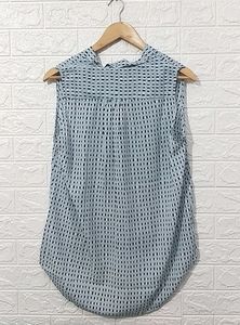 Women Light Blue Sleeveless Wrap | Bust 36| Length