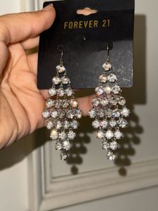 FOREVER 21 Crystal Earrings (NEVER WORN)