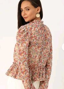 Twenty Dresses Floral Print  High Neck Top