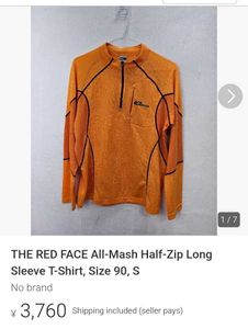 THE RED FACE Half-Zip Long Sleeve T-Shirt