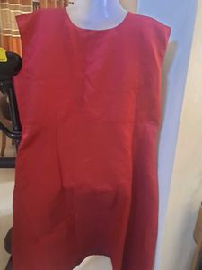 Red Embroidered Kurta