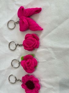 Crochet Keychain  Set Of Four Combo Only On 310/-