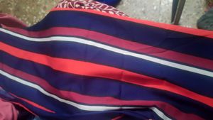 Striped and Bandhani Dress Material