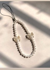 Pearl Bow Phone Charm