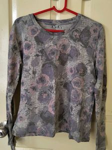 Floral Printed, Full Sleeved Casual Top