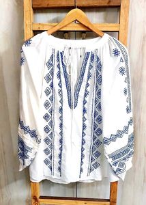 Embroidered Peasant Top size-48