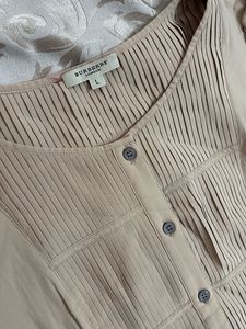 Burberry Pleated Button-Down Top