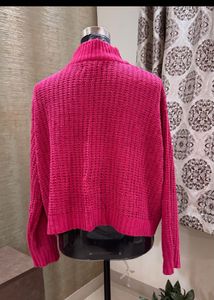 Pink High Neck Sweater