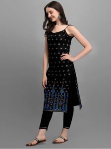 sleeveless Black Kurta