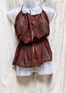 Brown Halter Top