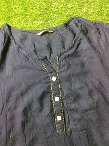 Navy Blue A-Line Dress