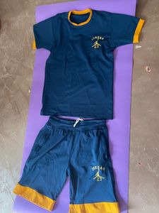 Men Sportwear slim fit top and shorts set
