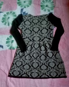 Black woolen sweater Dress