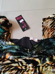 Animal Print Ruched Mini Dress