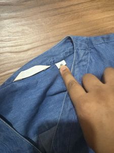Denim Long Sleeve Top