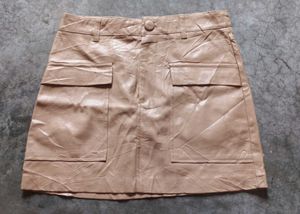 Tan Mini Skirt