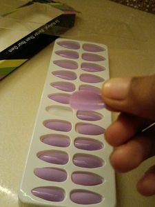 Noor Alazawi Nails Purple Shade 24 Tips Matte Glossy Both Are There Not At All Used It&#39;s New Glue Is Not Included