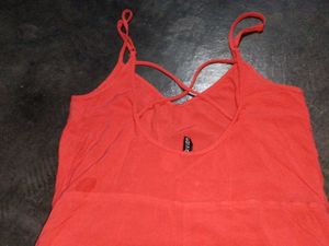 Red Spaghetti Strap Romper