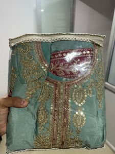 Elegant Blue Embroidered Shalwar Kameez