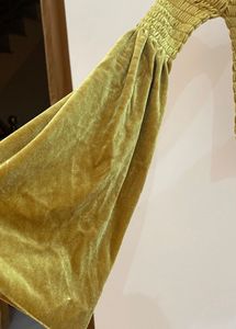 Gold Velvet Off-Shoulder Top