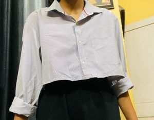 Classy crop shirt