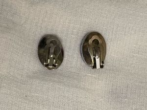 Red Stone Clip On Earrings