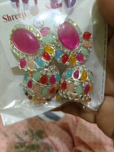 Multi Colour Jhumka