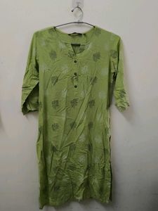 Green Printed Kurta
