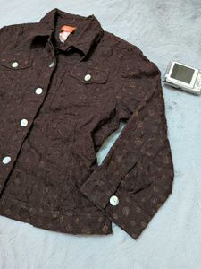 Heart of Palms brown lace jacket