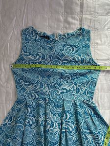 Blue Floral Dress bust 32(slightly stretchy)