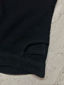 Wide Leg Black Denim Jeans